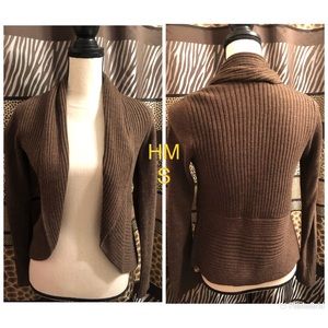 H&M brown ribbed cardigan